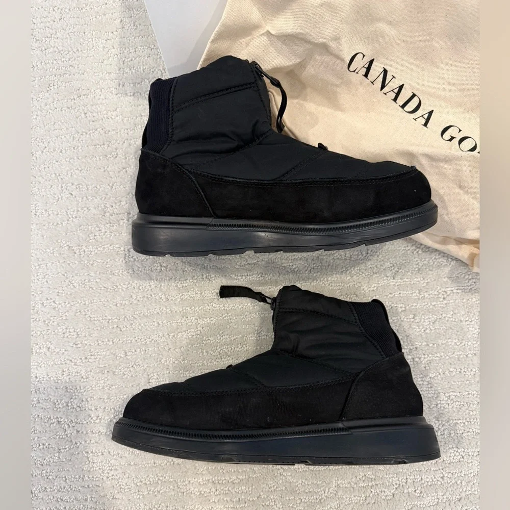 Canada Goose Cypress Puffer Boot Mini bootie 6 37 black with black disk $525